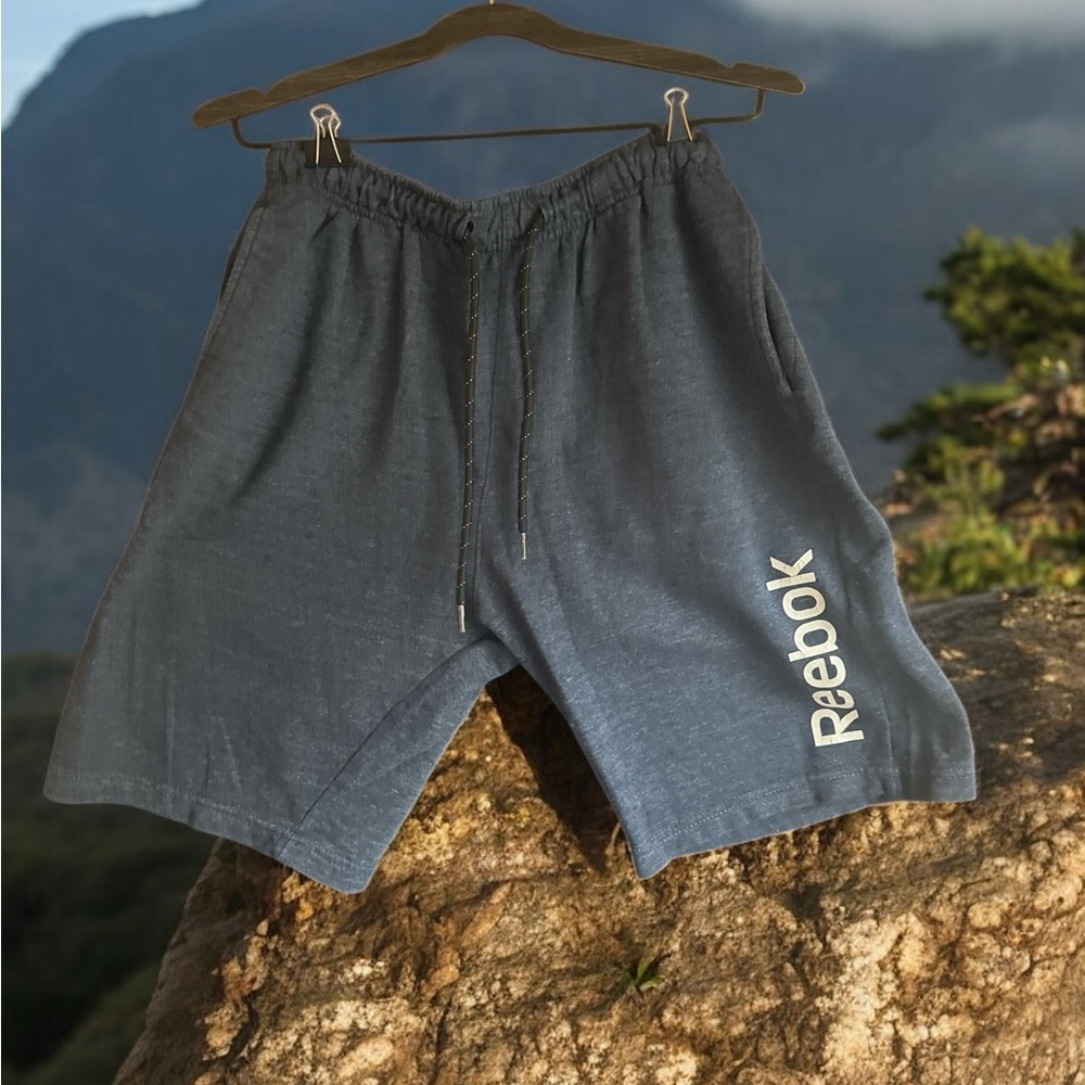 Reebok Blue Athletic Shorts with Elastic Waistband